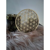 Holz Wand Zeichen | Blume Des Lebens Laser Geschnittenes Geometrie Ornament von lisinis