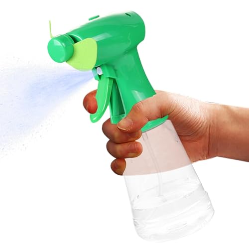 lisutupode 350 ml tragbarer Zerstäuberventilator, 22 x 8 x 10 cm, Handzerstäuber, Ventilator mit einer Flasche, batteriebetrieben für Reisen, Camping und von lisutupode