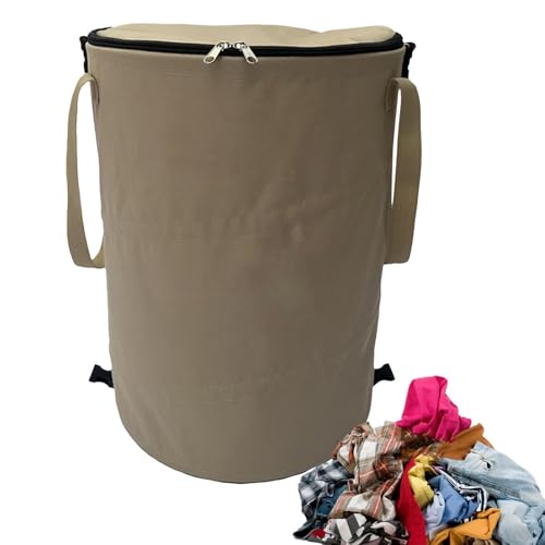 lisutupode 37 L Tragbarer Gartenabfallsack Mit Deckel 34 * 40 Cm Oxford-Stoff Camping-Mülleimer Wiederverwendbarer Verschließbarem Deckel Zusammenklappbarer Robust Abwaschbar Praktisch Leicht von lisutupode