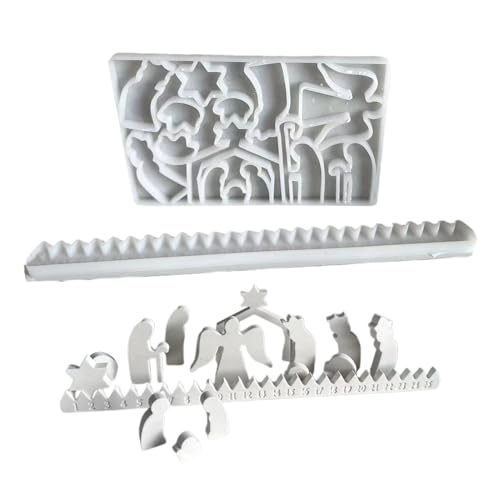 lisutupode Adventskalender-Silikonform, Weihnachtsformen für Harz - Silikonformen Countdown-Kalender - Harzformen Ornamentform Schreibtischdekoration, Countdown zum Weihnachtskalender Epoxidformen, lisutupode Adventskalender-Silikonform, Weihnachtsformen für Harz - Silikonformen Countdown-Kalender - Harzformen Ornamentform Schreibtischdekoration, Countdown zum Weihnachtskalender Epoxidformen, von lisutupode
