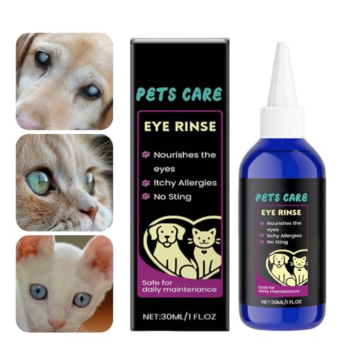 lisutupode Augentropfen Für Katzen | 30ml Natürliche Augentropfen Für Haustiere | Pflegeflüssigkeit Für Welpen Kitten Drinnen Draußen Baden Reise | Grooming Empfohlen von lisutupode