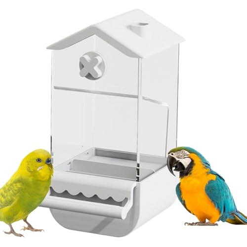 lisutupode Automatischer Vogelkäfig-Futterspender – Sittich-Futterspender für Vögel – Lovebird Futterbehälter spritzwassergeschützt, Futterbedarf für Nymphensittiche lisutupode Automatischer Vogelkäfig-Futterspender – Sittich-Futterspender für Vögel – Lovebird Futterbehälter spritzwassergeschützt, Futterbedarf für Nymphensittiche von lisutupode
