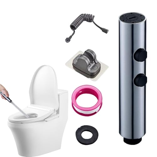 lisutupode Bidet-Sprüher für Toilette, Hand-Bidet-Dusche, WC-Aufsatz – Edelstahl-Badezimmer-Bidet mit einstellbarem Wasserdruck für Windelreinigung von lisutupode