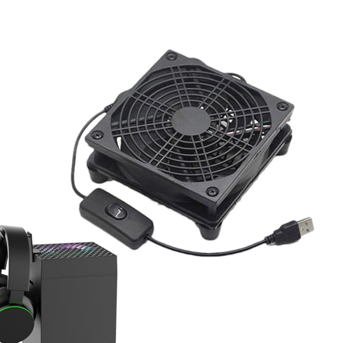 lisutupode Computer-Kühler mit Ventilator, USB-Ventilator für Computer-Host, Wärmeableitungsschutzwerkzeug für Industriegehäuse, Router, Laptops, Tablets, Hosts von lisutupode