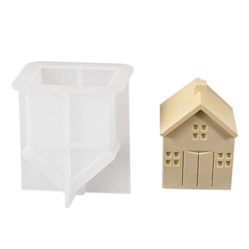 lisutupode Craft House Silikonform – Weihnachts-Silikonformen für Kerzen, wiederverwendbare Gips-Harz-Formen, antihaftbeschichtet, Schnellentriegelung, Seifenformen für Bastelarbeiten von lisutupode