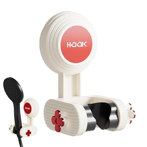 lisutupode Duschkopf-Saugnapfhalter, ohne Bohren, Wand-Duschkopf-Basis – Heim-Badezimmer-Dekoration, verschiebbarer Duschstab-Halter für Zuhause, Gadget, Badezimmer von lisutupode