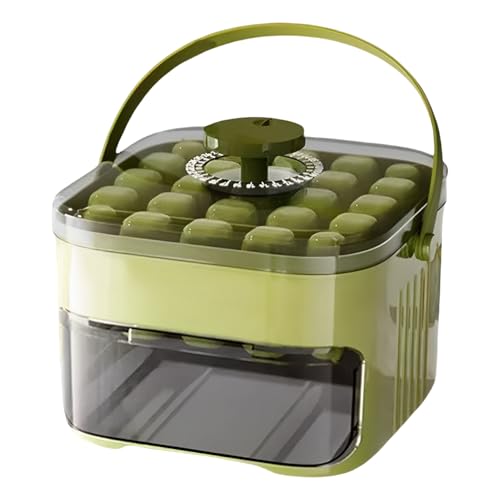 lisutupode Eiswürfelform Mit Deckel Und Aufbewahrungsbox 15cm Press-Type Praktische Tragbare Eismaschine Doppelschicht 25 Gitter Mit Eisschaufel Für Kaffee-Cocktails Und Saft von lisutupode