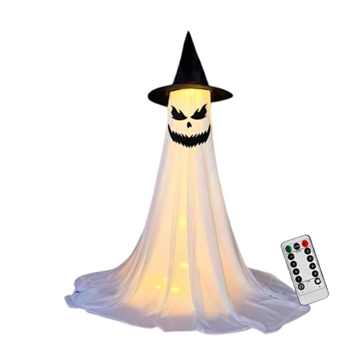 lisutupode Halloween Geist Deko Für Außenbereich | Beleuchtete Spukfigur Halloween Dekoration Außen,Horror-Szene Deko Für Veranstaltung Spukhaus von lisutupode