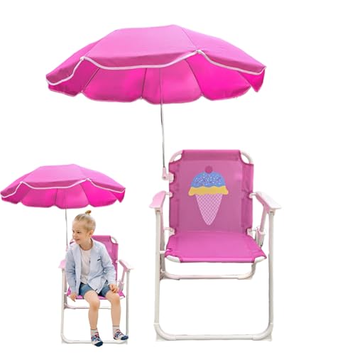 lisutupode Kids Stuhl Mit Regenschirm 45x38x5cm Tragbarer Campingstuhl Für Kinder Mit Schirm Abriebfeste Struktur Windfeste Leichter Für Strände, Gärten, Rasenflächen, Terrassen Last Maximal 50 Kg von lisutupode