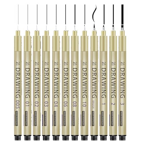 lisutupode Line Art Stifte | 12 Stücke Dünne Feinspitze Malstift | Zeichenzubehör Wasserdichter Stift Für Planer Journal Notizbuch Schule Skizzieren Manga Kalender - Skizzieren Terminplaner Notizen lisutupode Line Art Stifte | 12 Stücke Dünne Feinspitze Malstift | Zeichenzubehör Wasserdichter Stift Für Planer Journal Notizbuch Schule Skizzieren Manga Kalender - Skizzieren Terminplaner Notizen von lisutupode
