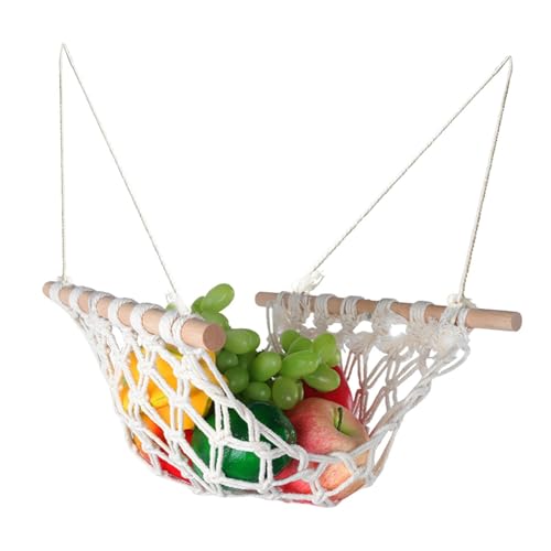 lisutupode Obst-Hängematte unter dem Schrank, baumelnde Bananen-Hängematte, handgewebt, Boho-Küche, Makramee, Gemüsenetz, Bananen-Aufbewahrung für Zuhause, Boot, Wohnmobil von lisutupode