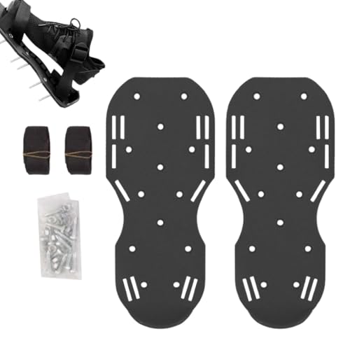 lisutupode Rasenbelüfter-Schuhe für Gras, 2 x Belüftungsschuhe, Rasenspießbelüfter, robuster Gartenbelüfter, belüftete Sandalen mit Stacheln, reduziert Stroh, belebt die Bodengesundheit von lisutupode