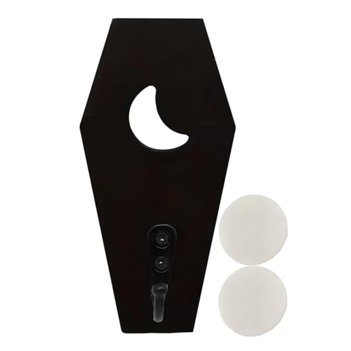 lisutupode Sarghaken | Holz-Sarg-förmiger Schlüsselhalter – Wandmontage Sarg Form Schlüsselhalter Gothic Home Decor Wandhänger mit Haken Gruselige Halloween-Dekoration für Zuhause von lisutupode