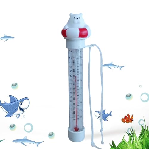 lisutupode Schwimmendes Thermometer für Pool, Wasserthermometer für Pool, präzises Messgerät mit lustigem Design für Dusche, Innenbereich, Haus, See und Außenbereich für die ganze Familie von lisutupode