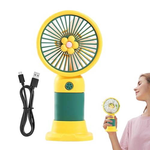 lisutupode Tragbarer Handventilator | Wiederaufladbar & Tragbar Mit USB-Akku - Leiser USB-Lüfter Mit Starker Kühlung Wiederaufladbar Für Reisen Outdoor Innenbereich Küche Damen Herren von lisutupode
