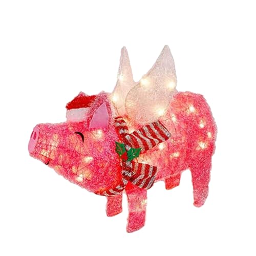 lisutupode Weihnachten fliegende Schwein | Rosa Schwein Hofkunst Gartenstatuen - Home Decor Beleuchtete Hofdekorationen Weihnachtsbaumspitze 3D Fliegen mit Hut & Schal lisutupode Weihnachten fliegende Schwein | Rosa Schwein Hofkunst Gartenstatuen - Home Decor Beleuchtete Hofdekorationen Weihnachtsbaumspitze 3D Fliegen mit Hut & Schal von lisutupode