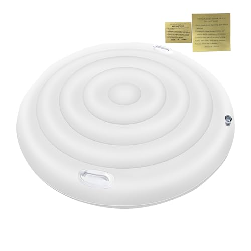 lisutupode Whirlpoolabdeckung Mit Griffen 160 cm Aufblasbare Whirlpools Abdeckung -Abdeckung Im Freien, Aufblasbar, Rund, Faltbar, Für Schwimmbadfüllung, Staubschutz, Isolierungsabdeckung von lisutupode