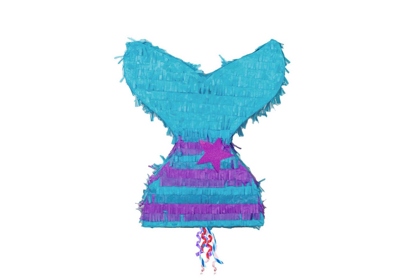 little Birthday Pinata little Birthday - 1x Meerjungfrau Pinata, mit Schnüren, ohne Süßes, 44 x 37 x 9,5 cm, lila, blau von little Birthday