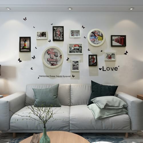 little dove Bilderrahmen-Set Bild mit Rahmen Kunststoff Bilderrahmen Rahmen Wandtattoo Wandsticker (11) von little dove