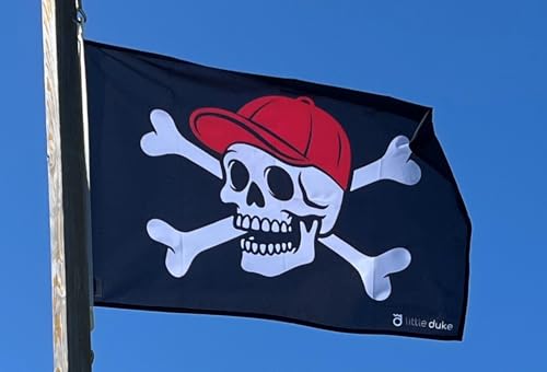 Flagge lustiger Pirat 90x60cm (schwarz) von little duke
