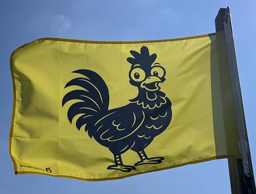 Flagge lustiges Huhn 90x60cm (gelb) von little duke