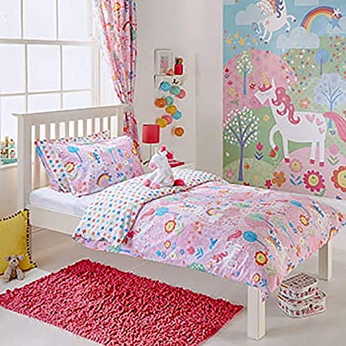 Riva Home UNICORN TODDLER D/S PINK, Rosa, Weiß, (120x150cm) von Paoletti