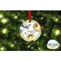 Erste Weihnachtsverzierung, Erste Waldtiere Ornament, Mädchen Oder Junge Benutzerdefinierte Ornament Andenken, Weihnachtsgeschenk von littlechickypaperie