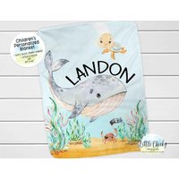 Personalisierte Unter Dem Meer Decke, Weiche Minky Kinderdecke, Geburtstagsgeschenk, Baby-Dusche-Geschenk, Wal-Decke, Personalisierte Decke Personalisierte Unter Dem Meer Decke, Weiche Minky Kinderdecke, Geburtstagsgeschenk, Baby-Dusche-Geschenk, Wal-Decke, Personalisierte Decke von littlechickypaperie