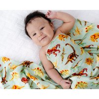 Dinosaurier Baby Decke, Bambus Swaddle, Newborn Swaddle Dino Baby Dinosaurier T Rex von littlecrownsandcapes