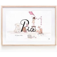 Anpassbares Aquarellgemälde, Illustration Des Vornamens Kindes, Geschenk Zur Geburt Vornamens, Dekoration Kinderzimmers Anpassbares Aquarellgemälde, Illustration Des Vornamens Kindes, Geschenk Zur Geburt Vornamens, Dekoration Kinderzimmers von littlegraffiti