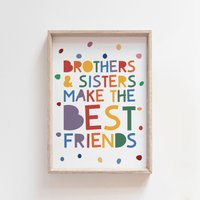 Bruder Und Schwester Drucke, Sibling Big Sis, Bro, Kinder Spielzimmer Kunst Bruder Und Schwester Drucke, Sibling Big Sis, Bro, Kinder Spielzimmer Kunst von littlelearnersprints