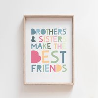 Bruder Und Schwester Machen Die Besten Freunde Druck, Geschwister Drucke, Spielzimmer Big Sis Lil Bro Sis, Jungen Schlafzimmer, Mädchen Schlafzimmer Bruder Und Schwester Machen Die Besten Freunde Druck, Geschwister Drucke, Spielzimmer Big Sis Lil Bro Sis, Jungen Schlafzimmer, Mädchen Schlafzimmer von littlelearnersprints