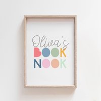 Buchecke Poster, Leseecke Kinderzimmer Lass Uns Lesen, Spielzimmer Mädchen Schlafzimmer Leseschild, Zuhause von littlelearnersprints