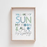 Du Bist Meine Sonne, Mein Mond Und Alle Sterne Druck, Kinderzimmer Poster, Raum Jungen Wandkunst, Schlafzimmer Pastellblau Du Bist Meine Sonne, Mein Mond Und Alle Sterne Druck, Kinderzimmer Poster, Raum Jungen Wandkunst, Schlafzimmer Pastellblau von littlelearnersprints