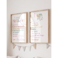 Mädchen Schlafzimmer Drucke, Dekor, Motivationsdruck, Pastell, Spielzimmer 2Er-Set Mädchen Schlafzimmer Drucke, Dekor, Motivationsdruck, Pastell, Spielzimmer 2Er-Set von littlelearnersprints