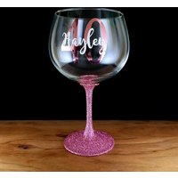 Personalisierte Geburtstag Gin Glas Edelsteine Glitter Fun Party von littlemisssparklegy