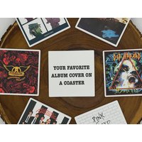 Ihr Lieblingsalbum Cover Coaster Set, Fliesenuntersetzer, Getränkeuntersetzer, Individuelles Geschenk, Personalisiertes Geschenk von littlevillageprintco