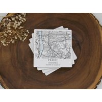 Untersetzer Set Stadt Karte Sandstein Map Art Untersetzer Set Stadt Karte Sandstein Map Art von littlevillageprintco