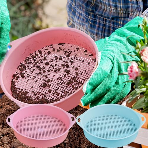 liuer Gartensieb, 2PCS Durchwurfsieb für Erde,Gartensieb Bodensieb Sandsieb Kunststoff Garten Stein Sand Boden Erde Sämling Mesh Sieb Garten Sieb Boden Sieb Gartenarbeit Gartengeräte Garten Werkzeug liuer Gartensieb, 2PCS Durchwurfsieb für Erde,Gartensieb Bodensieb Sandsieb Kunststoff Garten Stein Sand Boden Erde Sämling Mesh Sieb Garten Sieb Boden Sieb Gartenarbeit Gartengeräte Garten Werkzeug von liuer