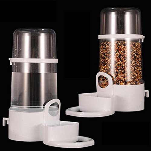 Automatischer Vogelfutterspender für Papageien, Wasserflasche, Tränke, durchsichtig, Futterspender, Behälter-Set zum Aufhängen im Käfig, für Papageien, Wellensittiche, Nymphensittiche, Kanarienvögel Automatischer Vogelfutterspender für Papageien, Wasserflasche, Tränke, durchsichtig, Futterspender, Behälter-Set zum Aufhängen im Käfig, für Papageien, Wellensittiche, Nymphensittiche, Kanarienvögel von Amoyeric