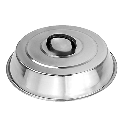 QINGGANGLING999 Topfdeckel Edelstahl Pandeckel für Töpfe, Pfannen und Pfannengröße Größe 32 cm und 45 cm Wok Cap Universal Küche Kochgeschirr Zubehör Topfabdeckung Deckel (Color : 40cm H7.5cm) von liushop