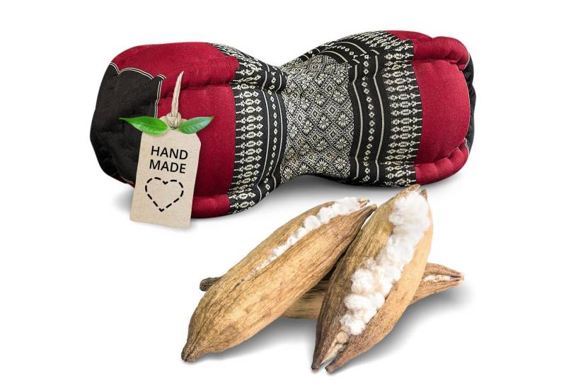 livasia Nackenstützkissen Papayakissen, vegan und handgefertigt, Ø 13x43cm, Kapok von livasia