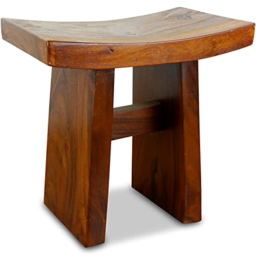 livasia Bali Massivholzhocker aus Teakholz | Geschwungener Hocker aus Massivholz | Hocker der Marke Asia Wohnstudio | Blumenpodest | Massivholzhocker livasia Bali Massivholzhocker aus Teakholz | Geschwungener Hocker aus Massivholz | Hocker der Marke Asia Wohnstudio | Blumenpodest | Massivholzhocker von livasia