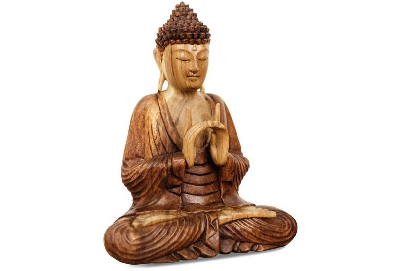 livasia Buddhafigur livasia Buddha Skulptur aus Holz, Statue (30cm/50cm Höhe) von livasia