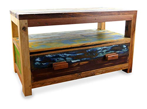 livasia Java Sideboard aus Teakholz | TV-Bank aus Massivholz | Phonoschrank/HiFi-Möbel der Marke Asia Wohnstudio (Handarbeit) von livasia