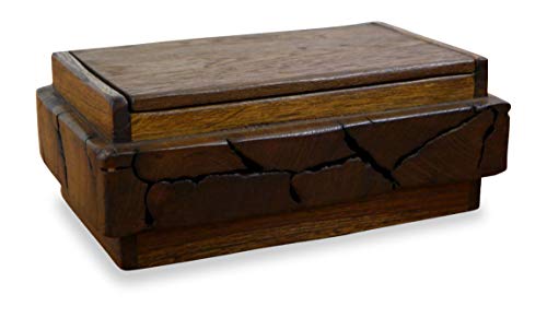 livasia Kosmetiktücherbox, Servietten Box, Feuchttücher Box (Handarbeit) (Teakholzpuzzle) von livasia
