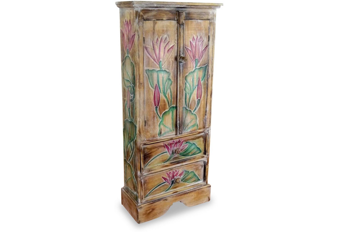 livasia Midischrank aus Bali - 45x20x98cm - Massivholz, handgefertigt von livasia