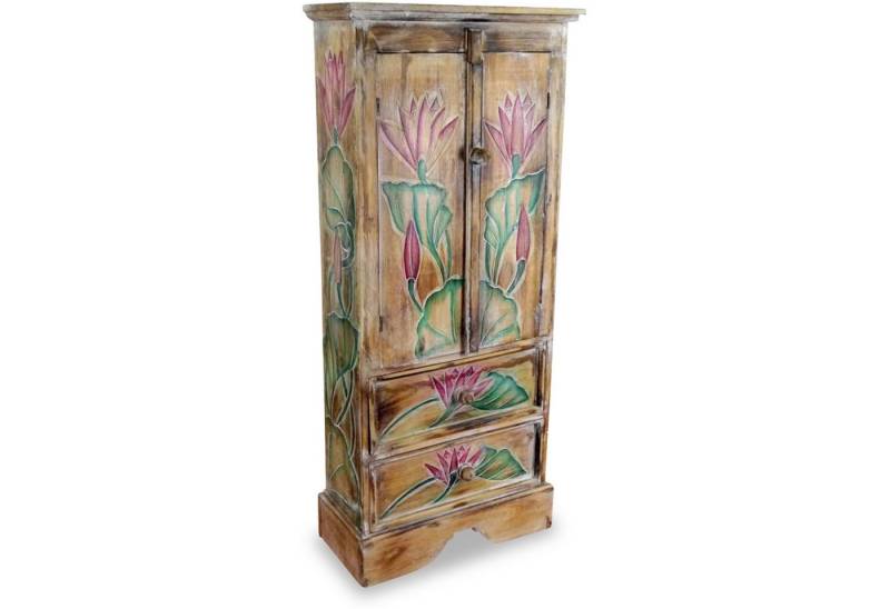 livasia Midischrank aus Bali - 45x20x98cm - Massivholz, handgefertigt von livasia