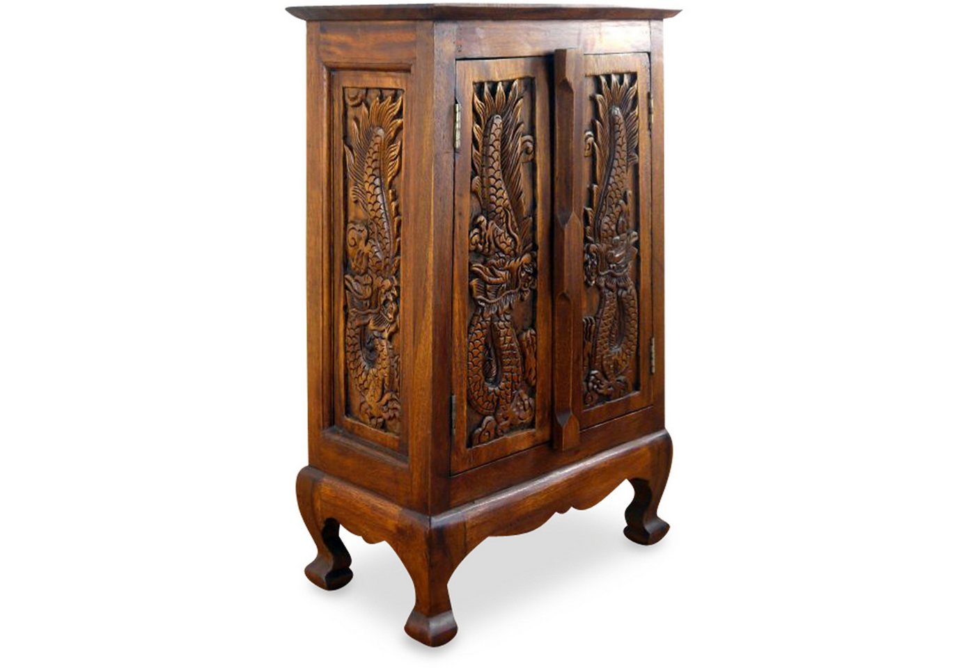 livasia Midischrank mit Schnitzerei, handgefertigt, Akazienholz, 50x28x80cm livasia Midischrank mit Schnitzerei, handgefertigt, Akazienholz, 50x28x80cm von livasia