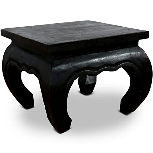 livasia Opiumtisch, Beistelltisch aus Massivholz, Couchtisch, Nachttisch, Hocker (36cm) von livasia